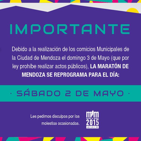 Maratón de Mendoza 2015 nueva fecha inscripciones locos por correr
