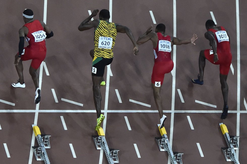 USain Bolt campeon 100 metros Beijing locos por correr 11