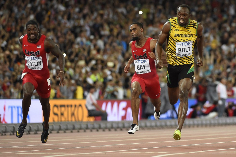 USain Bolt campeon 100 metros Beijing locos por correr 13