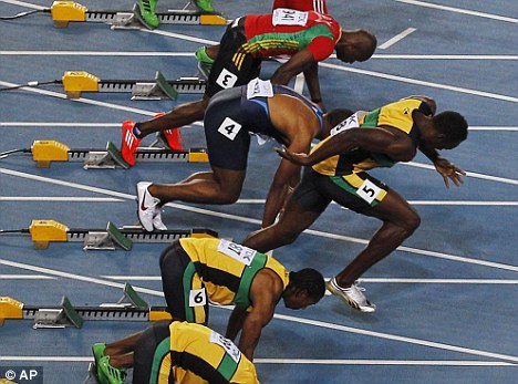Salida en falso de Usain Bolt . Daegu 2011 - Locos por correr
