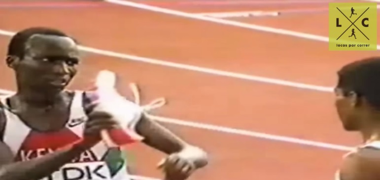 Haile Gebrselassie Moses Tanui  sin zapatilla sneackers Stutgart 1993 Locos porcorrer Noticias running