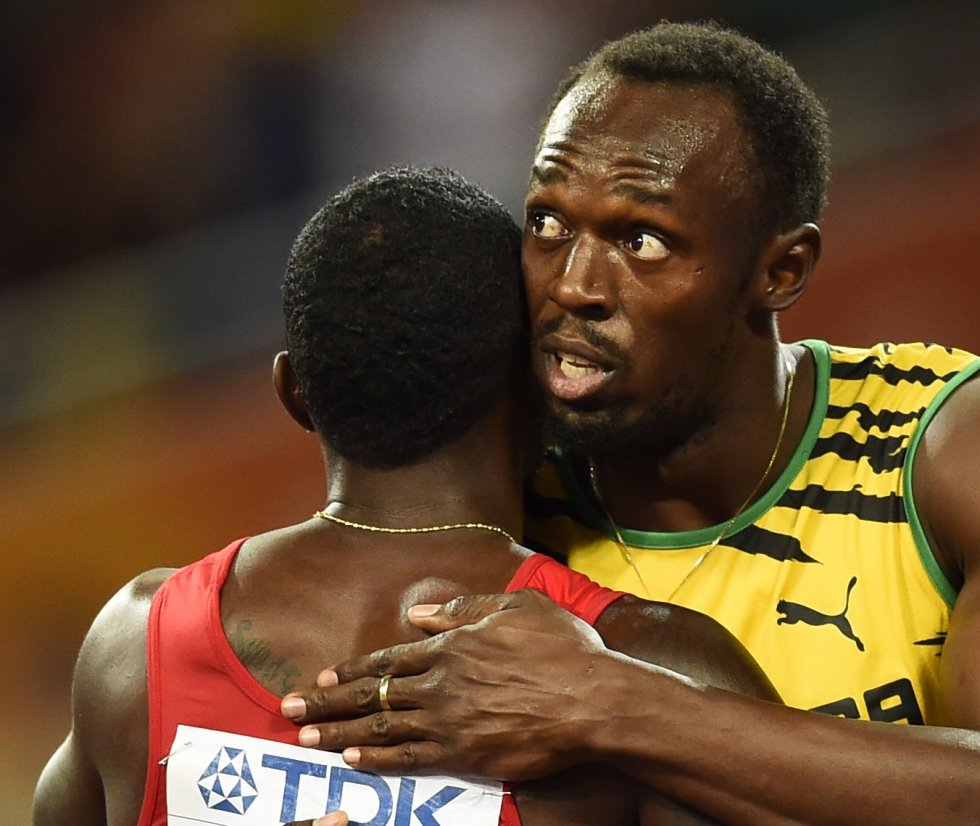 USain Bolt campeon 100 metros Beijing locos por correr 20