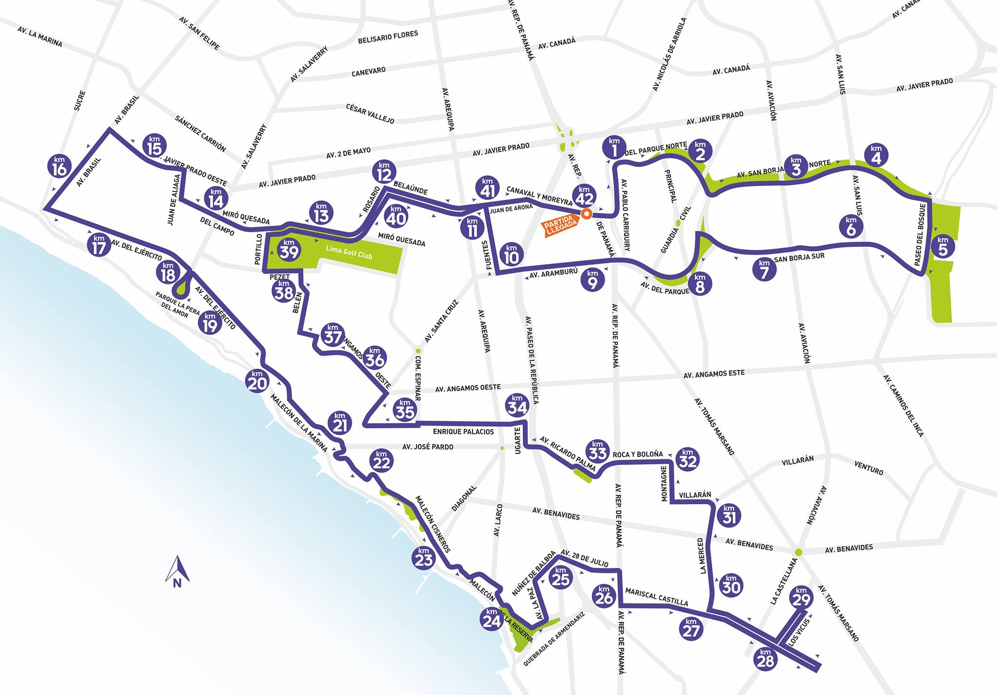 Circuito de la Maratón de Lima - Locos por correr